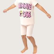 Minnie Girls Summer Shorts Set – Cream