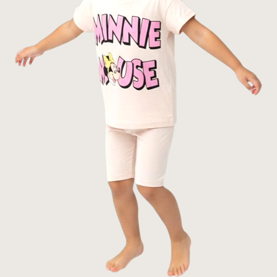 Minnie Girls Summer Shorts Set – Cream