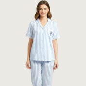 VS Strips Ladies Pajama Set - Blue