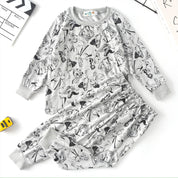 Princess Girls Full Sleeves Pajama Set - Grey