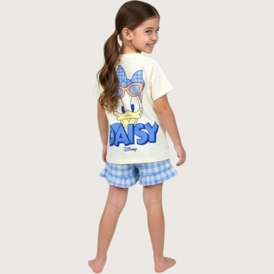 Daisy Girls Summer Shorts Set - Cream