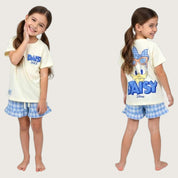 Daisy Girls Summer Shorts Set - Cream