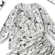 Princess Girls Full Sleeves Pajama Set - Grey