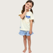 Daisy Girls Summer Shorts Set - Cream