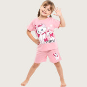 Cute Marie Girls Shorts Set – Pink