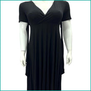 Plain Knot Ladies Dress - Black