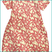 Cute Flower Ladies Dress - Hot Pink