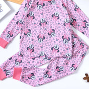 Minnie Girls Full Sleeves Pajama Set - Baby Pink
