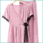 Plain Ladies loungewear 2 Pcs Set - Purple