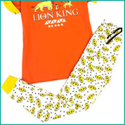 Lion King Ladies Pajama Set - Orange White