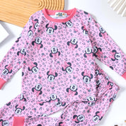 Minnie Girls Full Sleeves Pajama Set - Baby Pink