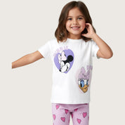 Minnie Daisy Girls Summer Shorts Set - White