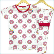 Donuts Ladies Pajama Set - White