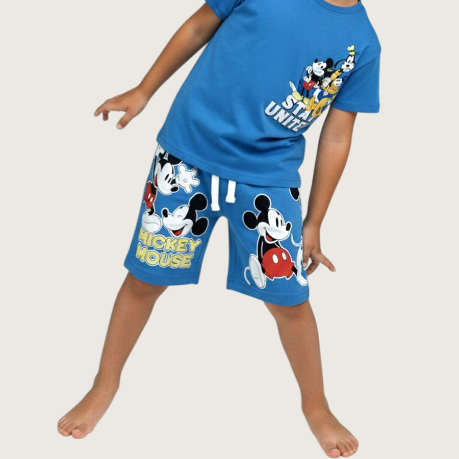 Mickey United Boys Summer Shorts Set – Blue