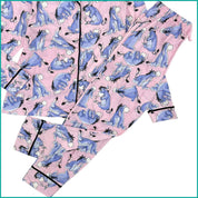 Eeyore Ladies Cotton Front Open Pajama Set - Pink