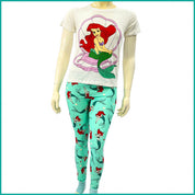 Mermaid Ladies Pajama Set - White Green