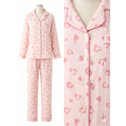 Love Ladies Winter Full Sleeves Loungewear Cotton Material - Pink