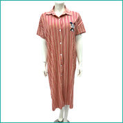 Mickey Mouse Frame Ladies Dress - Orange -Free size