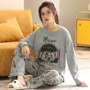 Music Time Ladies Pajama Set - Grey