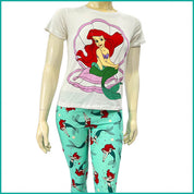 Mermaid Ladies Pajama Set - White Green