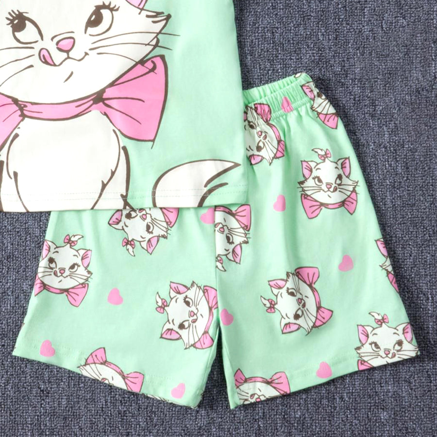 Marie Girls Cotton Shorts Set PRIMARK – Green