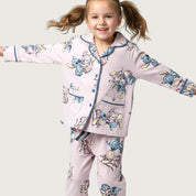 Stitch Girls Front Open Pajama Set - Pink