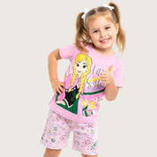 Little Sister Girls Shorts Set – Pink