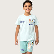 Bluey Boys Summer Shorts Set – Sky Blue