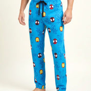 Superhero Face Men's Cotton Pant - Blue