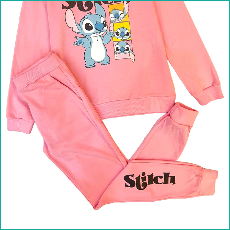 Stitch Winter Ladies Training Suit - Hot Pink