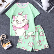 Marie Girls Cotton Shorts Set PRIMARK – Green