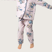Stitch Girls Front Open Pajama Set - Pink