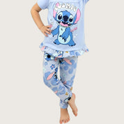 Cosmic Stitch Girls Leggings Set - Blue