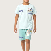 Bluey Boys Summer Shorts Set – Sky Blue