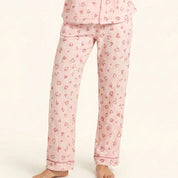 Love Ladies Winter Full Sleeves Loungewear Cotton Material - Pink