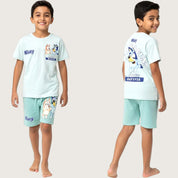 Bluey Boys Summer Shorts Set – Sky Blue