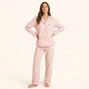 Love Ladies Winter Full Sleeves Loungewear Cotton Material - Pink
