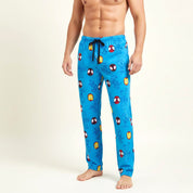Superhero Face Men's Cotton Pant - Blue