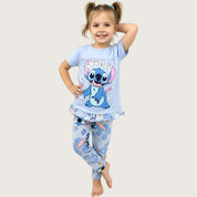 Cosmic Stitch Girls Leggings Set - Blue