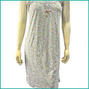 Floral Ladies Sleeveless Dress - Grey