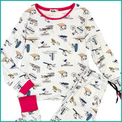 Surfing Snoopy Ladies Pajama Set - White