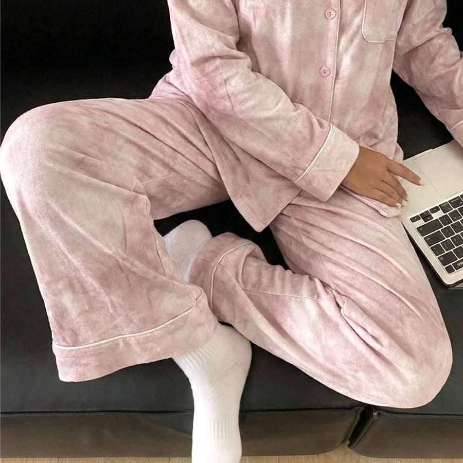 Gradient Design Ladies Pajama Set - Pink