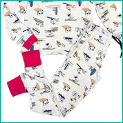 Surfing Snoopy Ladies Pajama Set - White