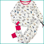Surfing Snoopy Ladies Pajama Set - White