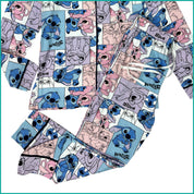 Stitch Comic Ladies Pajama Set - Multicolor