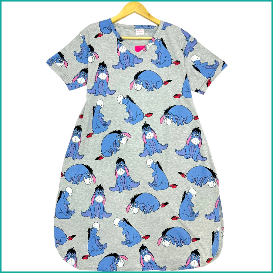 Sad Eeyore Ladies Dress - Grey