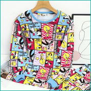 Tweety Comic Ladies Full Sleeves Pajama Set - Blue