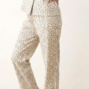 All Floral Ladies Pajama Set - White