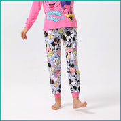 Minnie Daisy Ladies Full Sleeves Cotton Pajama Set - Pink