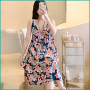 All Floral Ladies Cotton Halfer - Multicolor -Free Size
